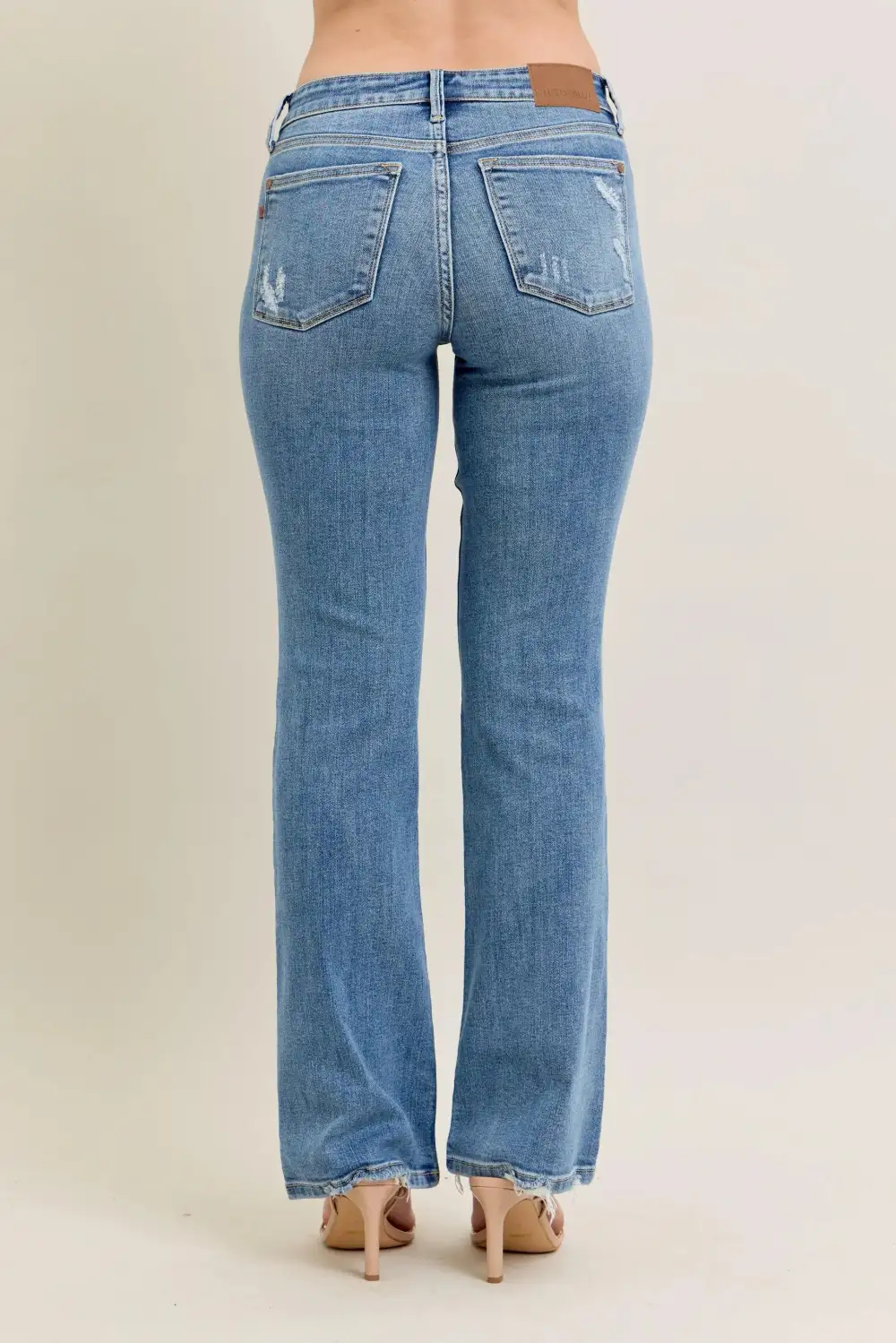 Draped Bootcut Jeans
