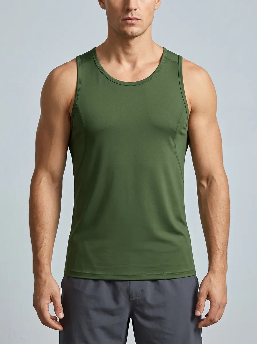 Modern Slim-Fit Athletic Men's Fitted Tank Top