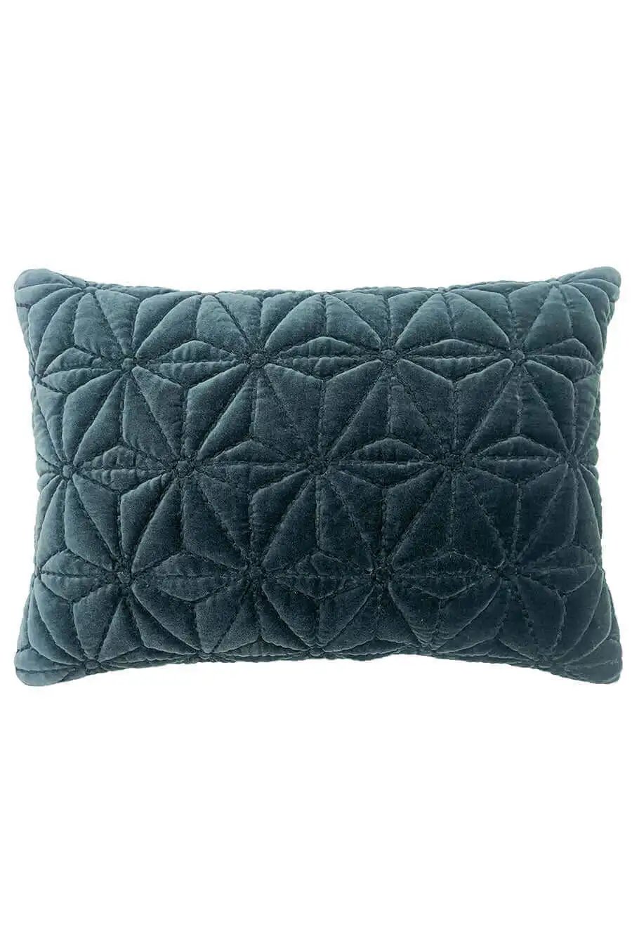 Quilted Geometric Textured Velvet Decorative Cushion Cover