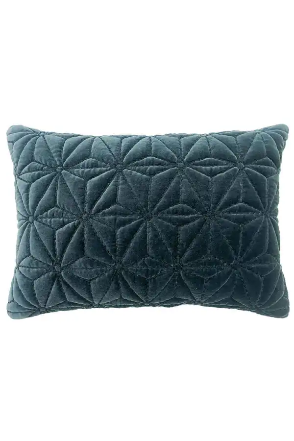 Quilted Geometric Textured Velvet Decorative Cushion Cover