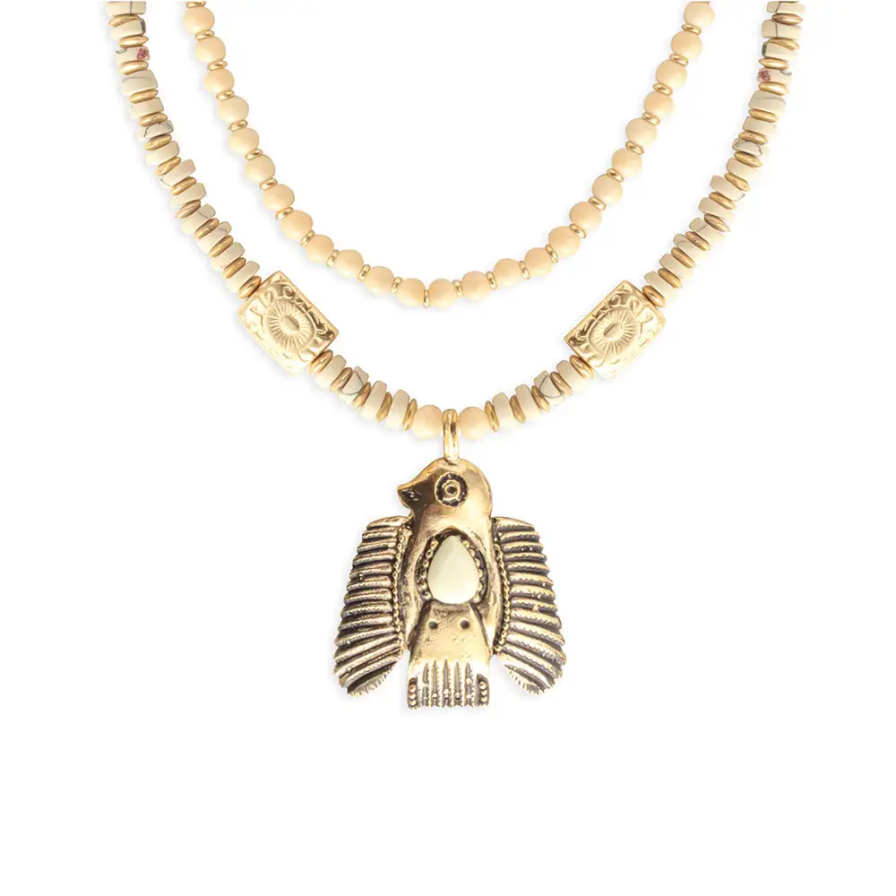 Handcrafted Look Stone Necklace