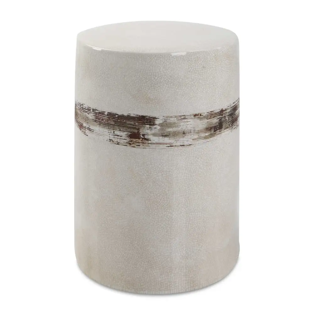 Crackle Ceramic Garden Stool