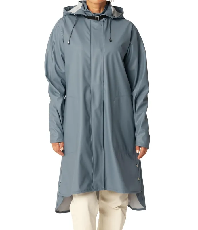 Waterproof Hooded Button-Front Raincoat