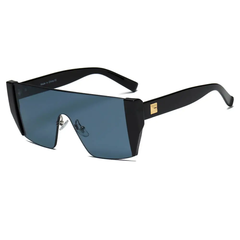 Marble Square Round Frame Sunglasses