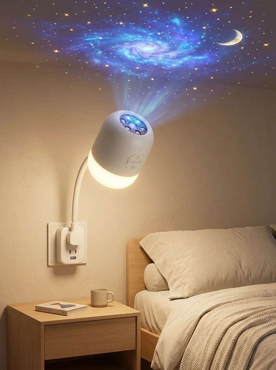 Galaxy Starry Sky Projector Plug-In Night Light