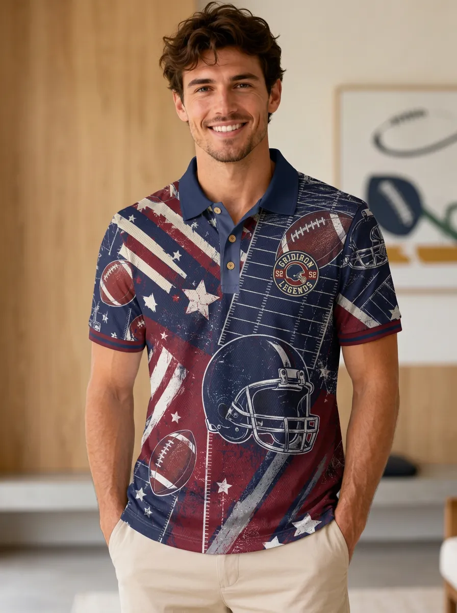 Men's Playbook Gridiron Helmet Polo Shirt
