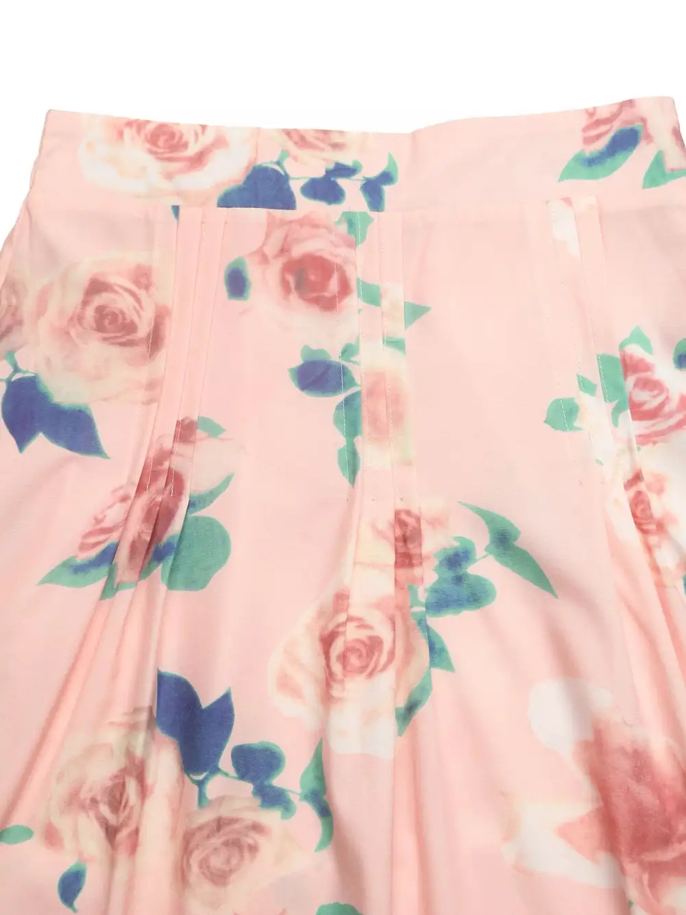 Round Neck Top Floral Print Skirt Set