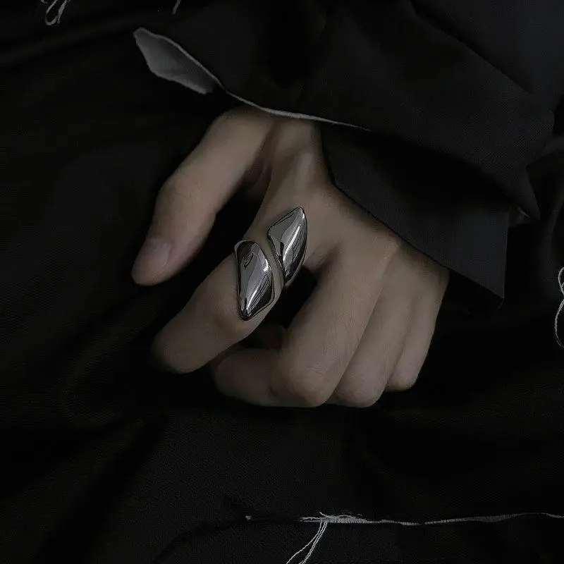 Textured Titanium Steel Ring