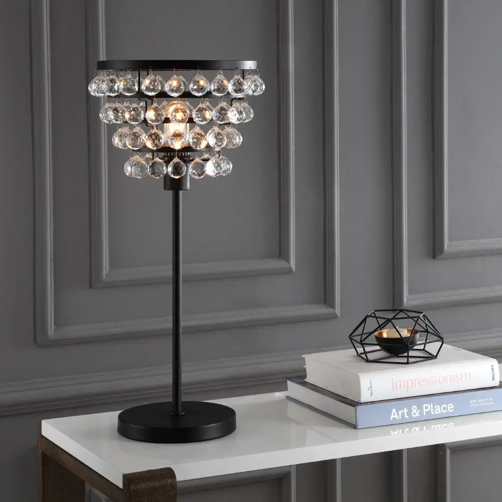 Crystal Metal Table Lamp