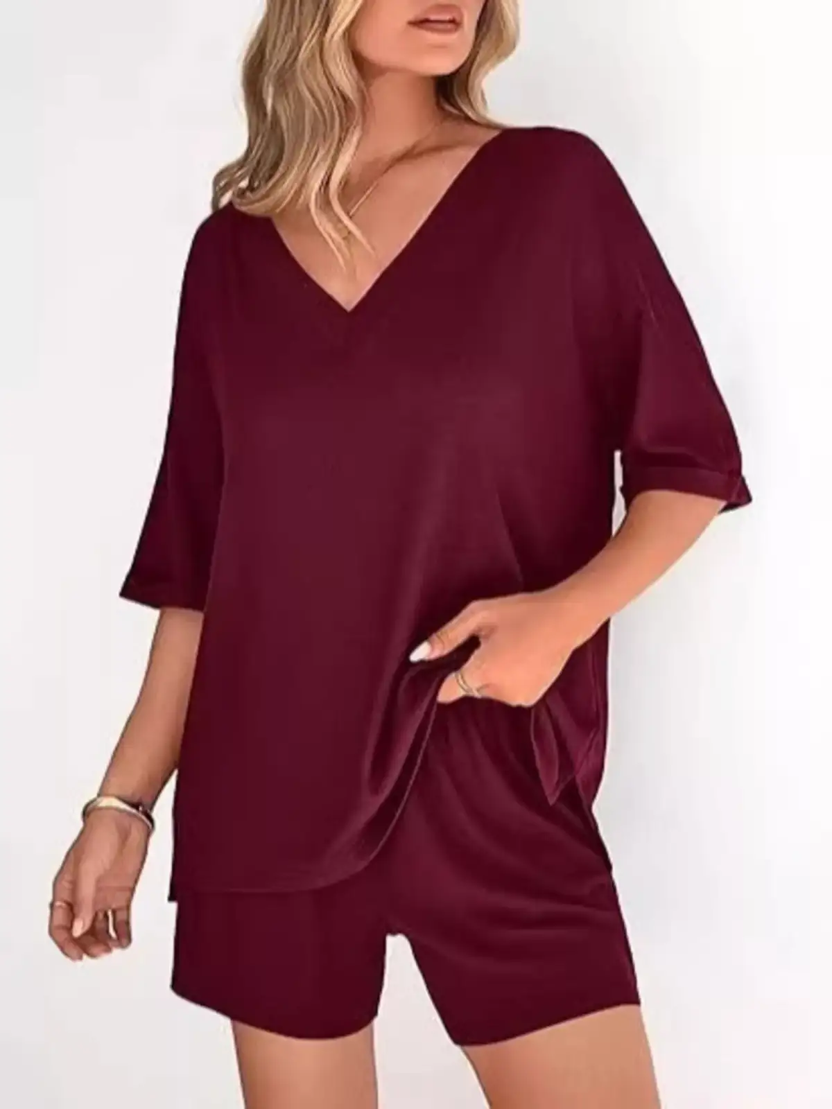 Classic Relaxed Everyday Top and Shorts Matching Set