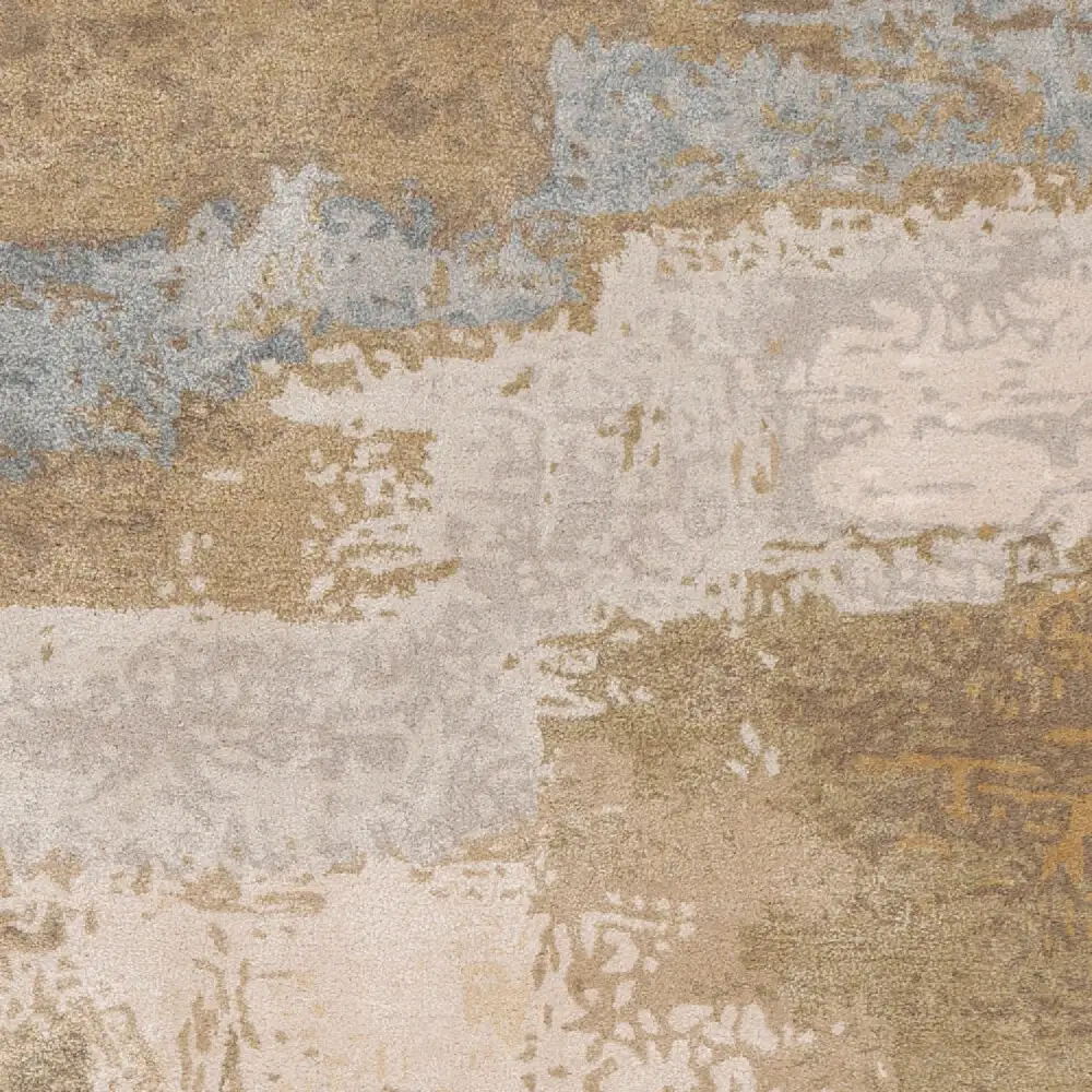 Textured Viscose Wool Blend Round Carpet