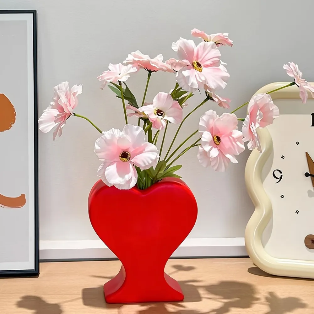 Romantic Heart Flower Vase