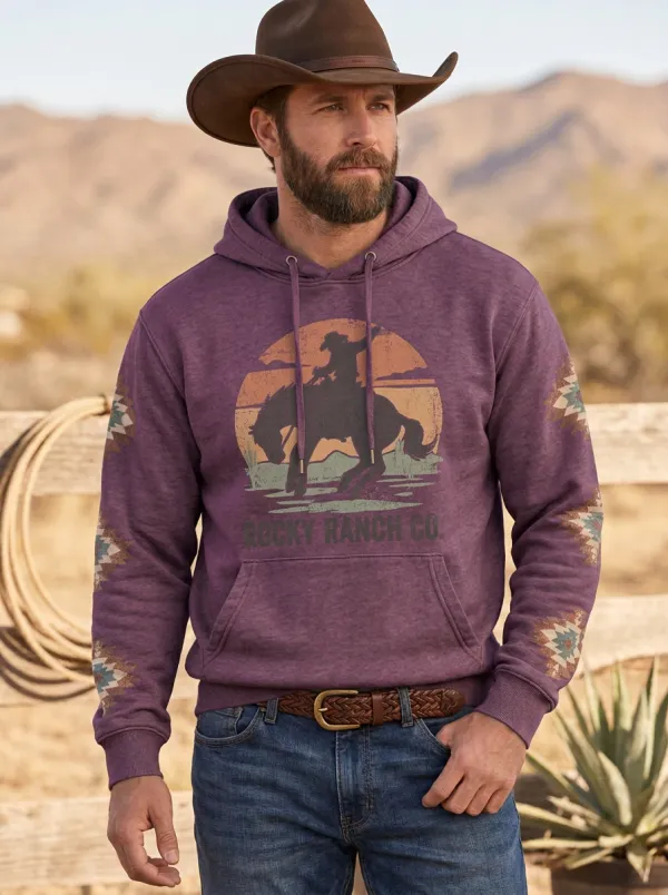 Prairie Sky Ranch Look Men's Western Sweatshirt