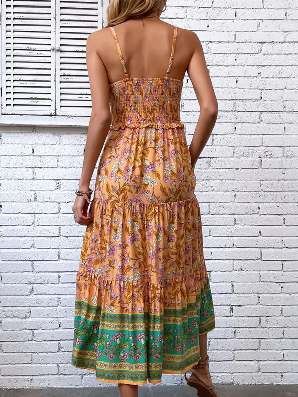 Relaxed Midi Square Neck Dress