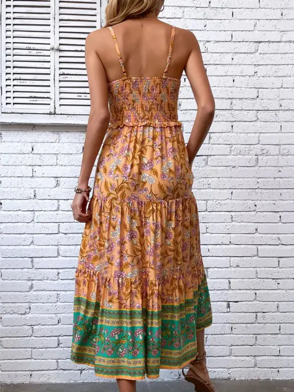 Relaxed Midi Square Neck Dress