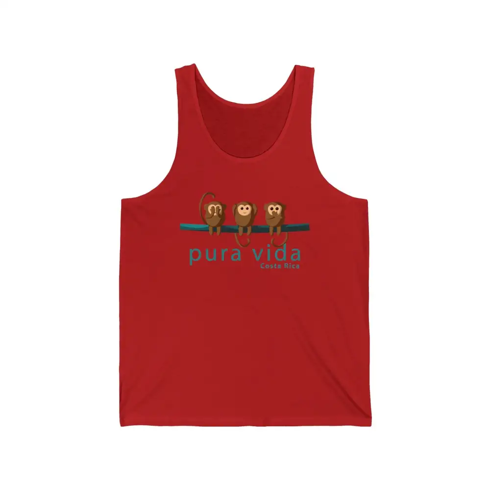 Tropical Monkey Graphic Sleeveless Tank Top