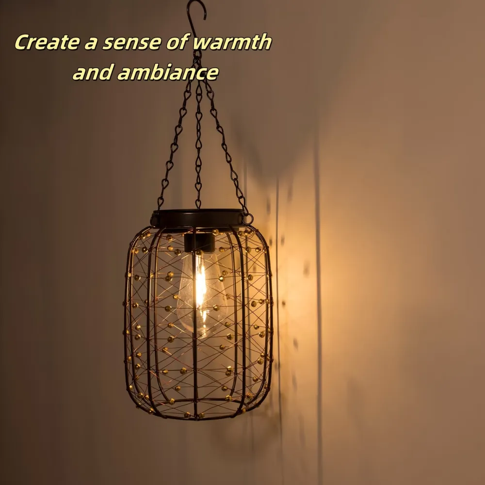 1 Pcs Retro Solar Garden Lantern Light