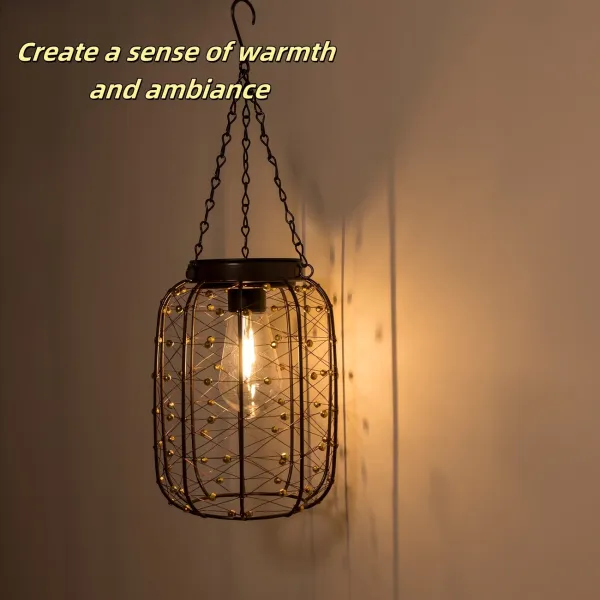 1 Pcs Retro Solar Garden Lantern Light