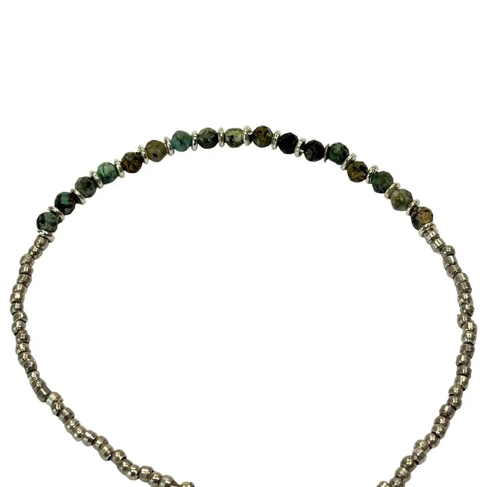 Everyday Chain Gemstone -Plated Bracelet