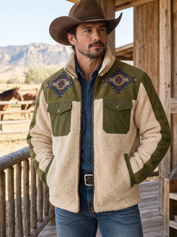 Ranch House Aztec Country Classic Men's Western Fleece Jacket