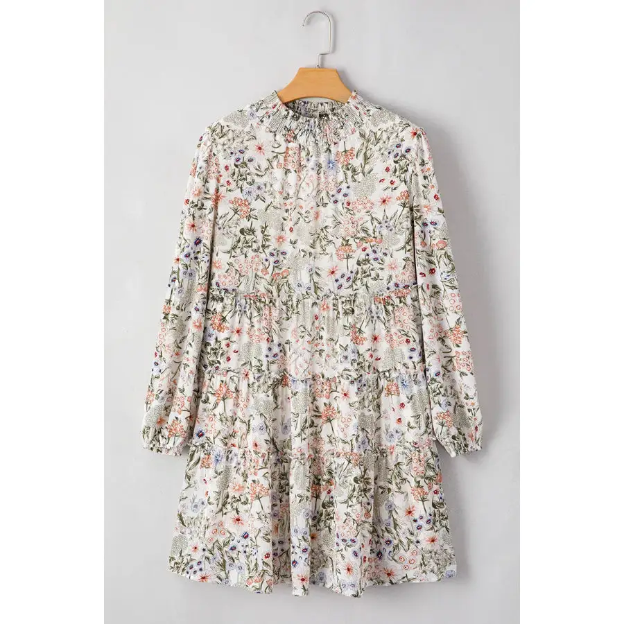 Modern Everyday Mock Neck Long Sleeve Mini Dress