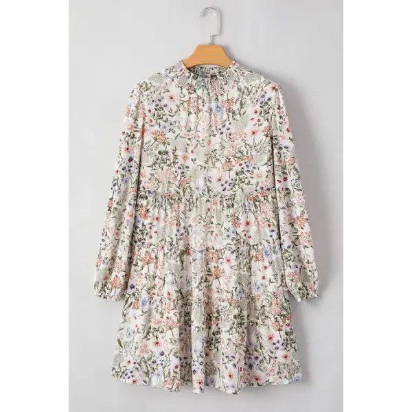 Modern Everyday Mock Neck Long Sleeve Mini Dress