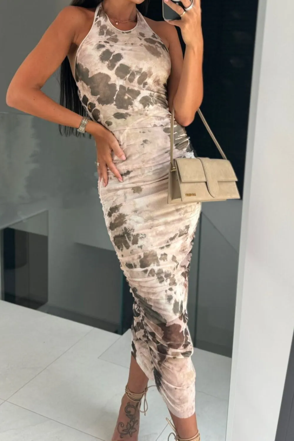 Halter Printed Casual Dress