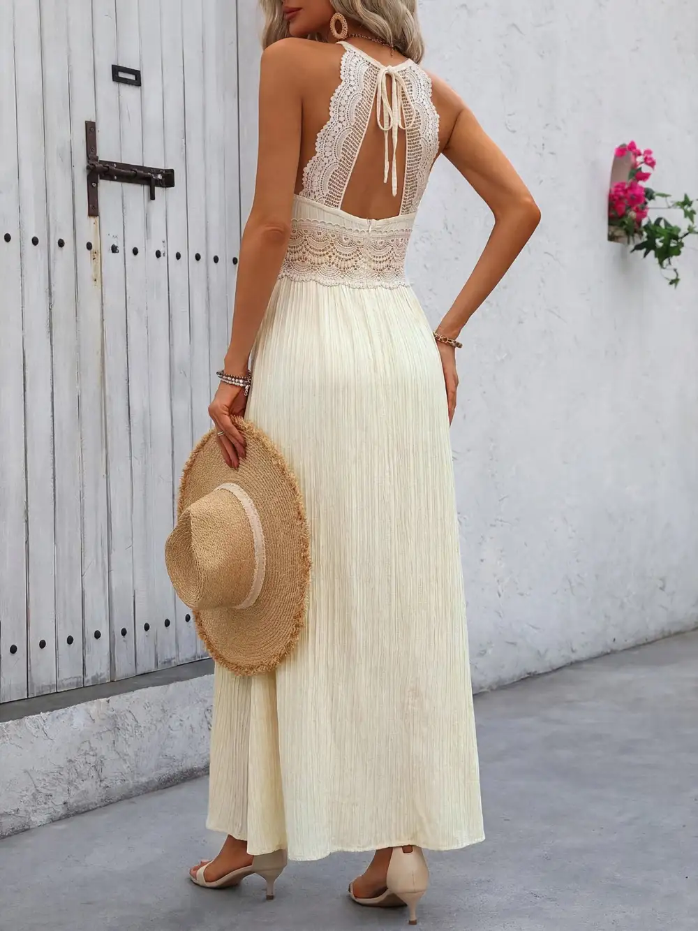 Relaxed V Neck Maxi Dress