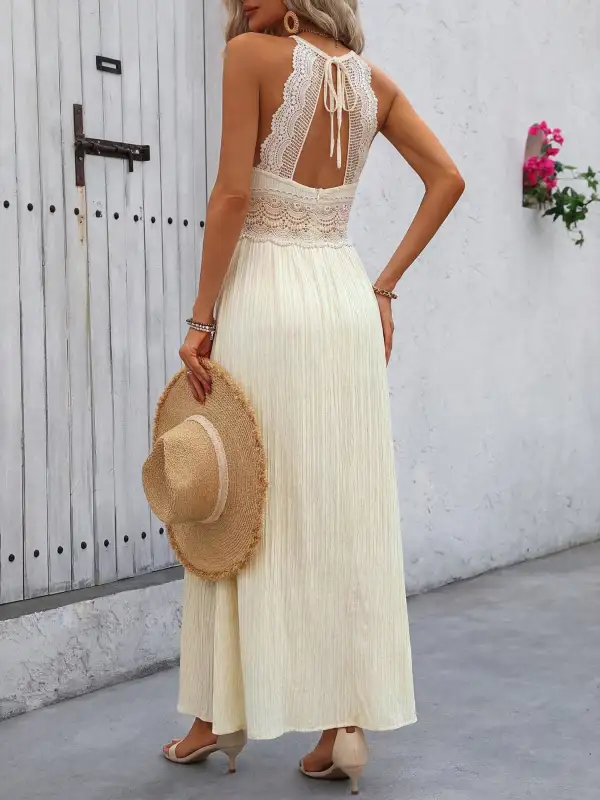 Relaxed V Neck Maxi Dress