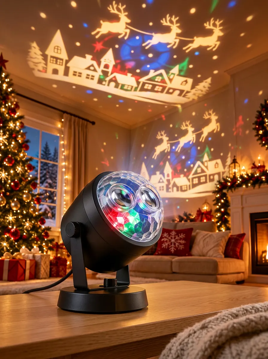 Reindeer Village Christmas LED Light Projector