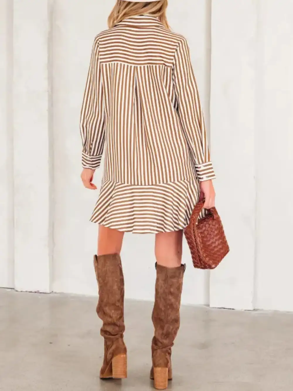 Shirt Striped Casual Dress