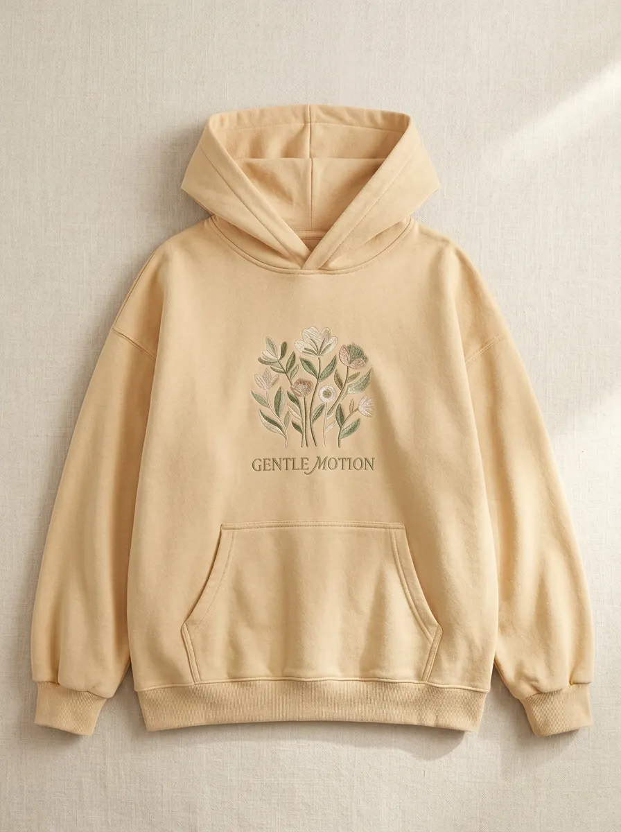 Botanical Nature Floral Gentle Motion Hoodie
