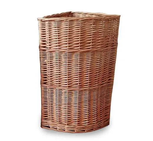 Corner Wicker Laundry Basket