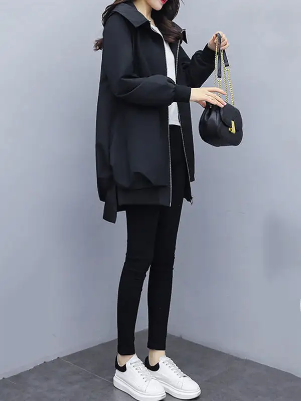 Hooded Zip Front Jacket Essential