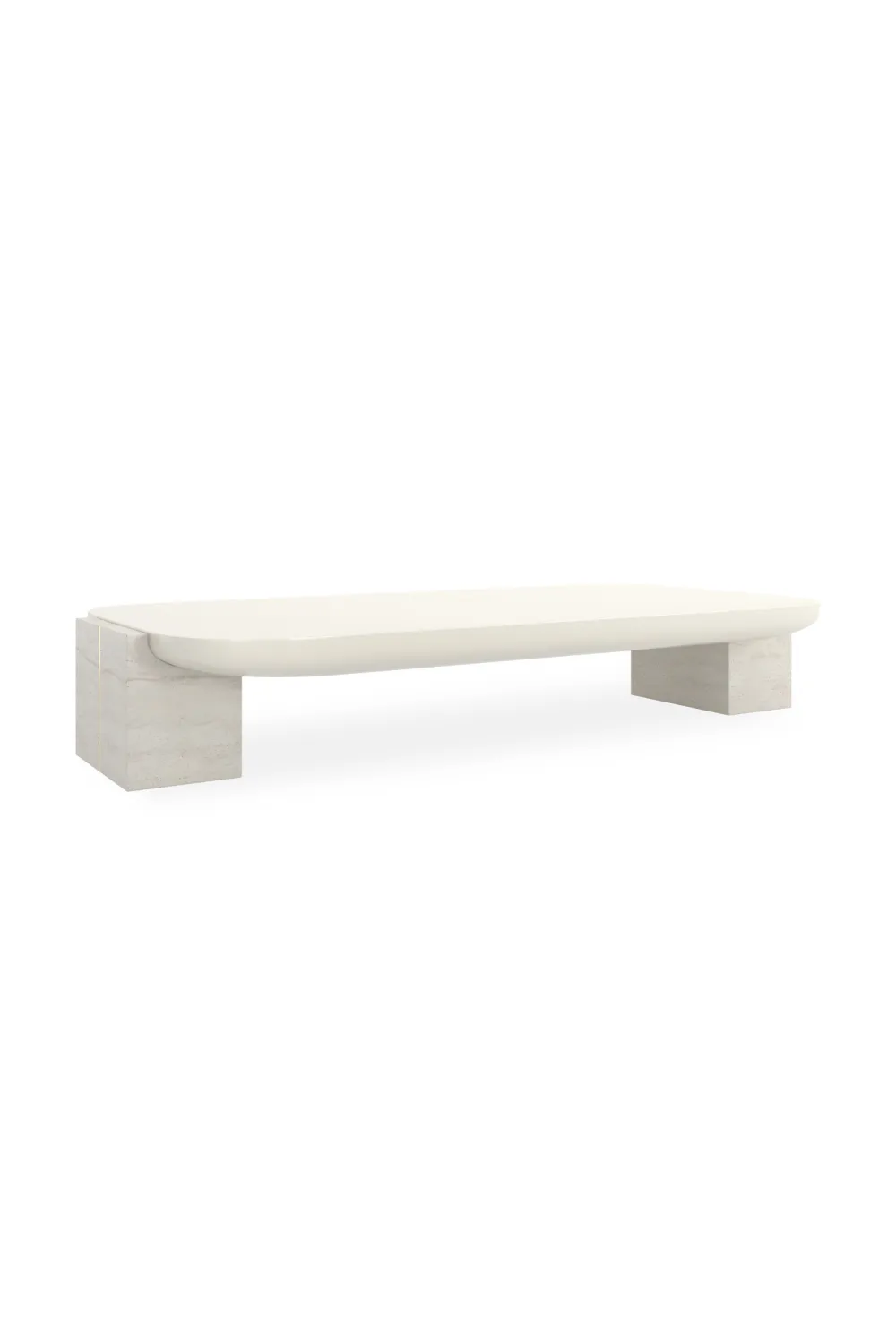 Travertine Panels Cocktail Table