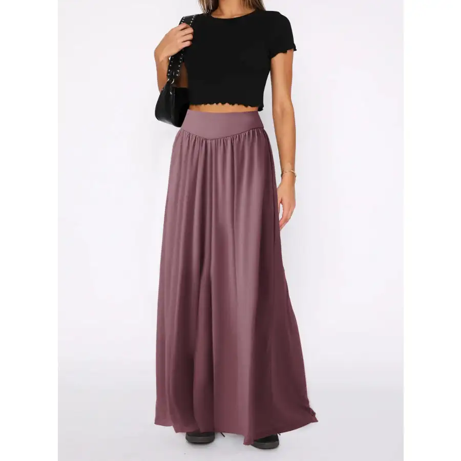 Relaxed High Waist Wide Leg Pants
