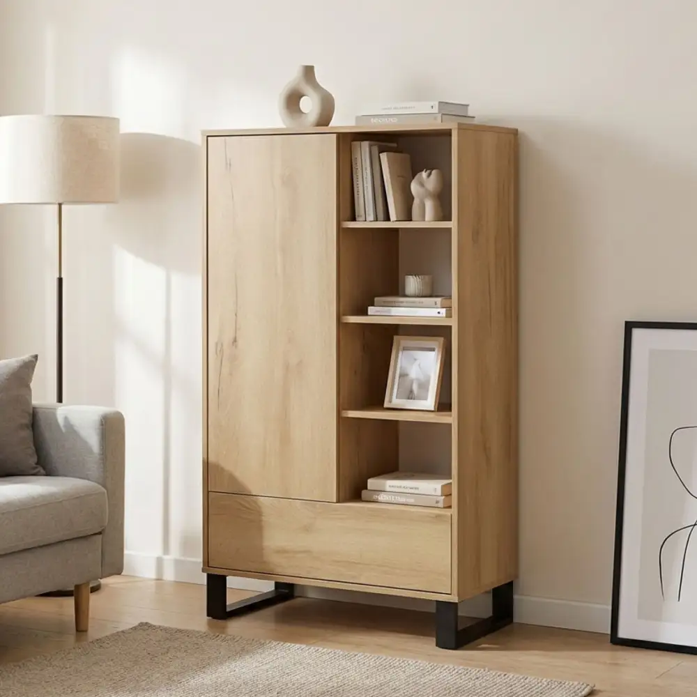 Organized Living Drawer Storage Bookshelf Cabinet