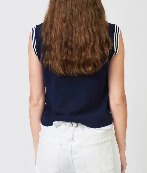 Sheer Double Layer Twofer Polo