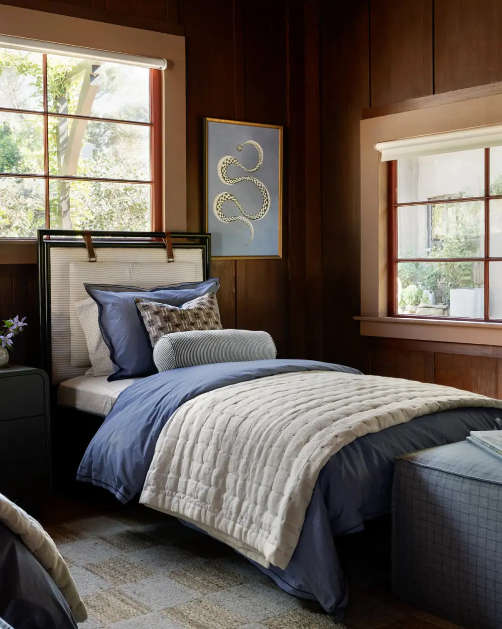 Versatile Leather Bed