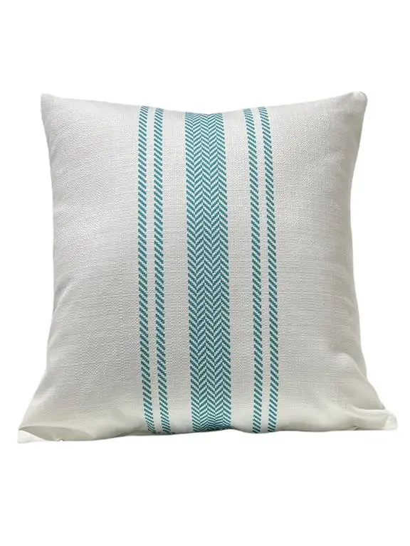 Striped Cotton Throw Pillow