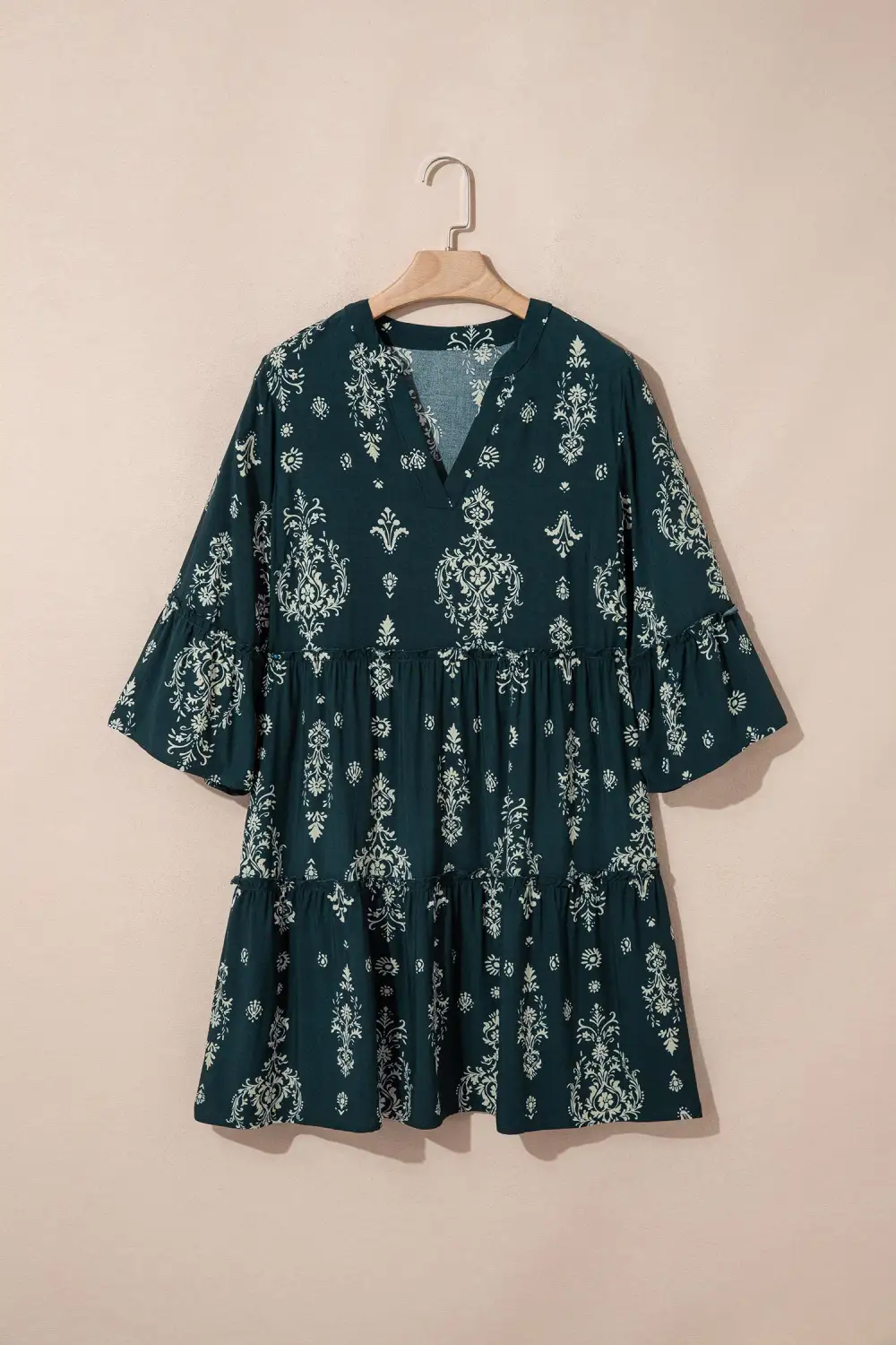 Smooth Finish Floral Printed Mini Dress