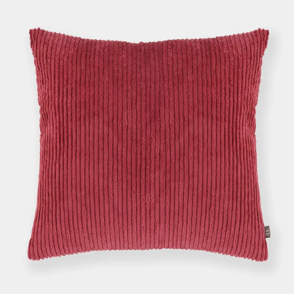 Red Textured Square Cushion Cover