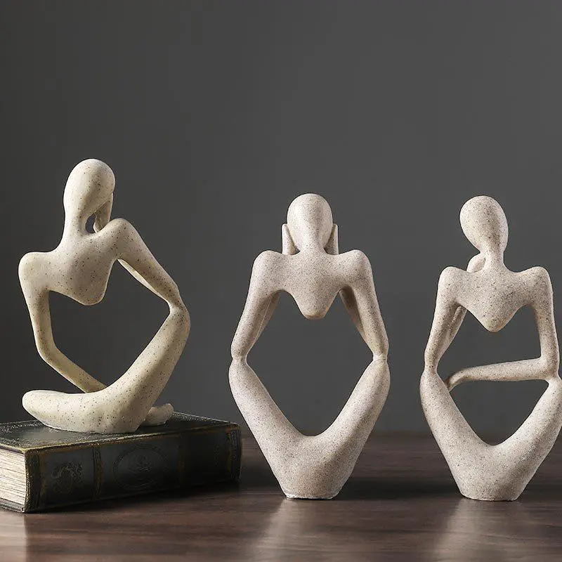 Reflective Abstract Figure Sculpture