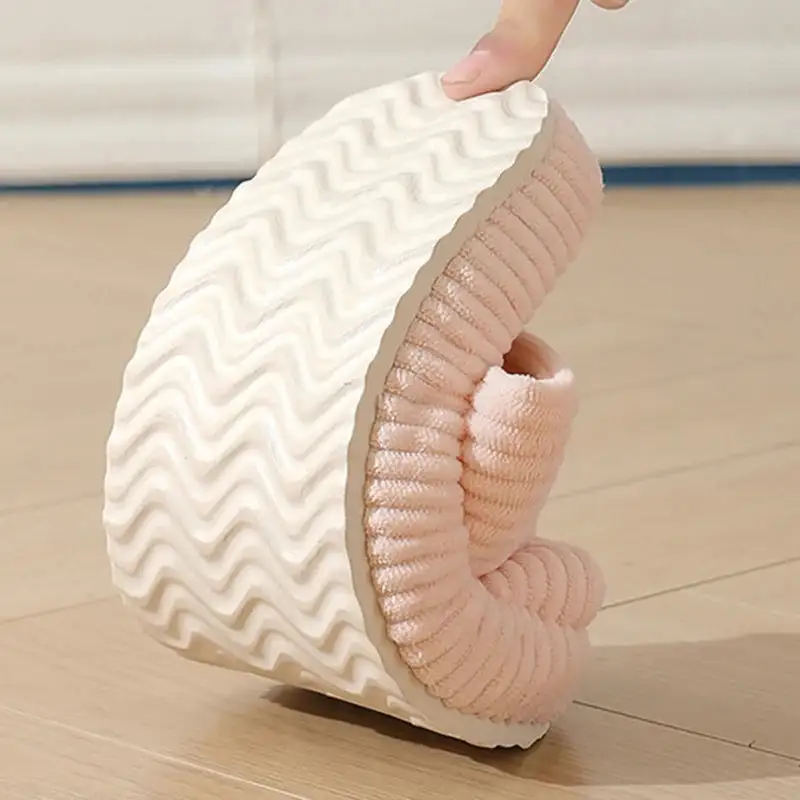 Warm Touch Open Toe Slip On Slippers