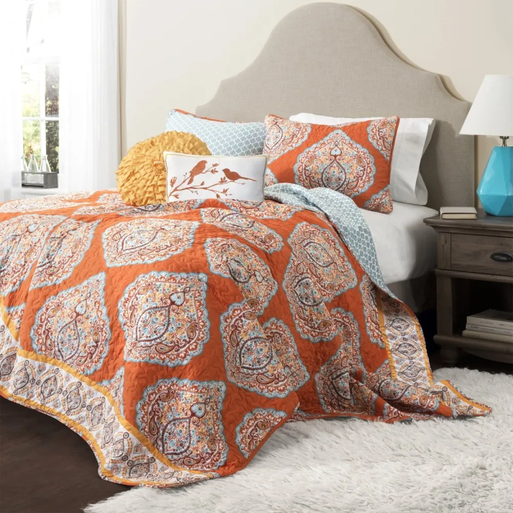 Soft Cotton Polyester Quilt Bedding Set
