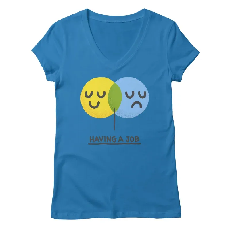 Happy-Sad V-Neck Tee