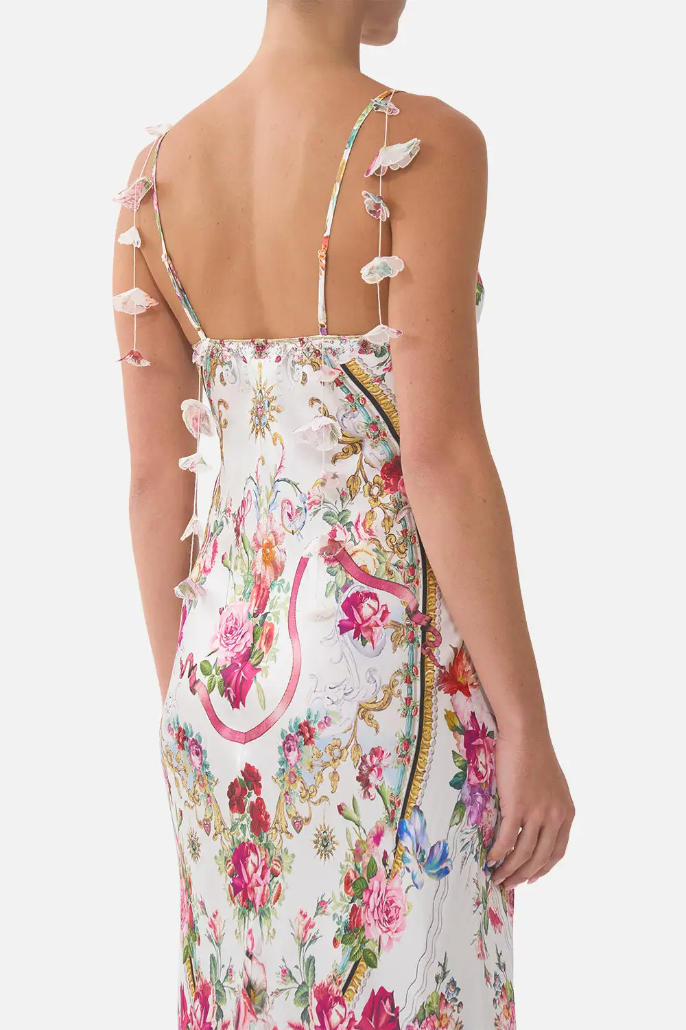 V-Neck Slip Dress with Flounce Hem