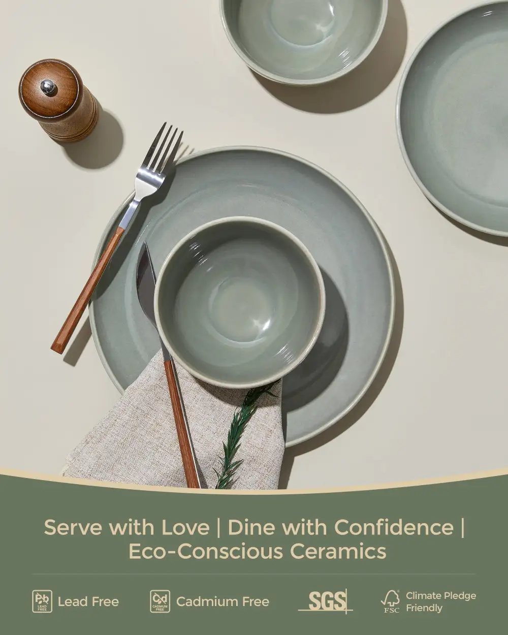 Handcrafted Reactive Glaze Dinnerware Set