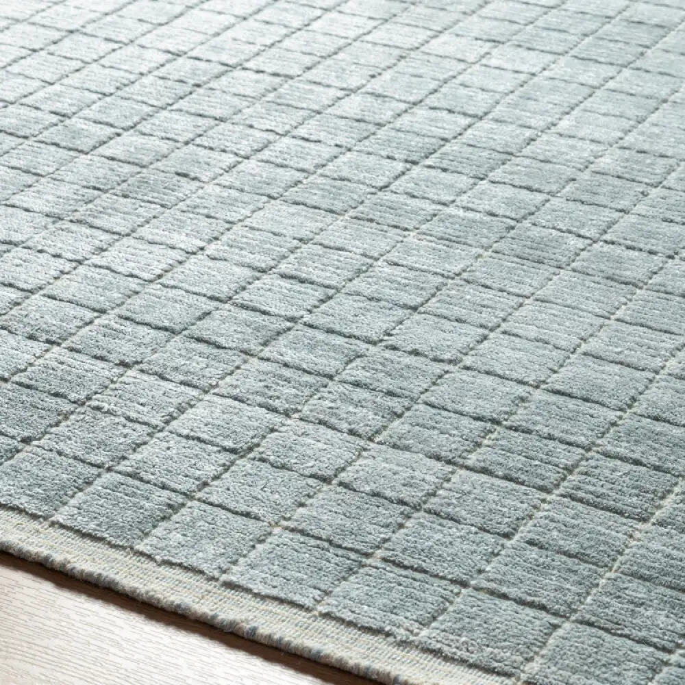 Hand-Loomed Square Pattern Carpet
