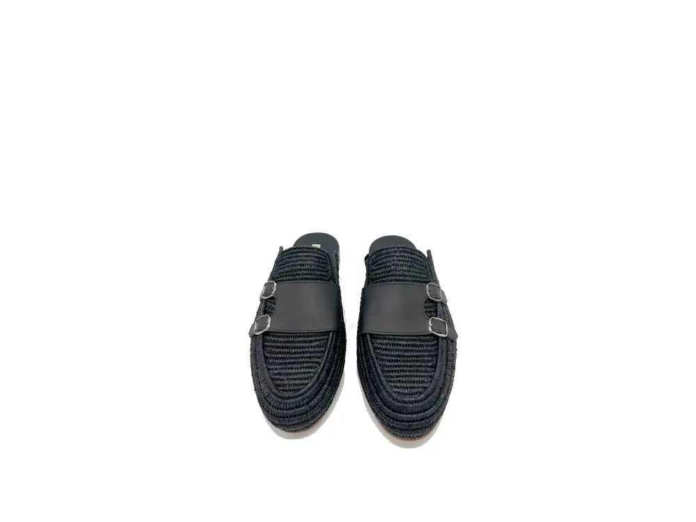Artisan Woven Leather Slippers